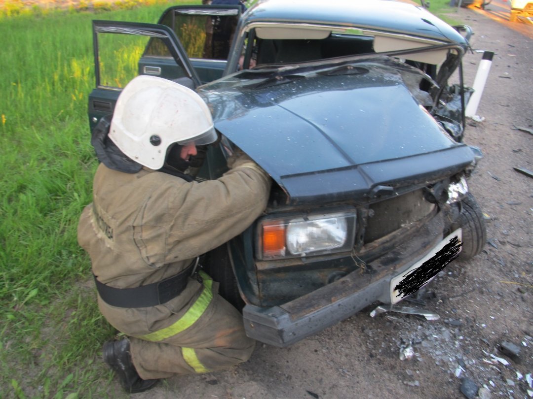 Пожарно-спасательное подразделение привлекалось для ликвидации ДТП в Пудожском районе.